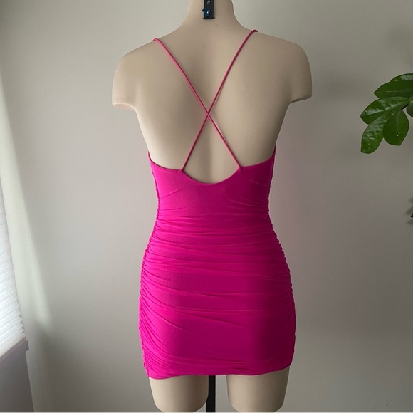 Elegant Pink Mini Dress - Picture 2 of 7